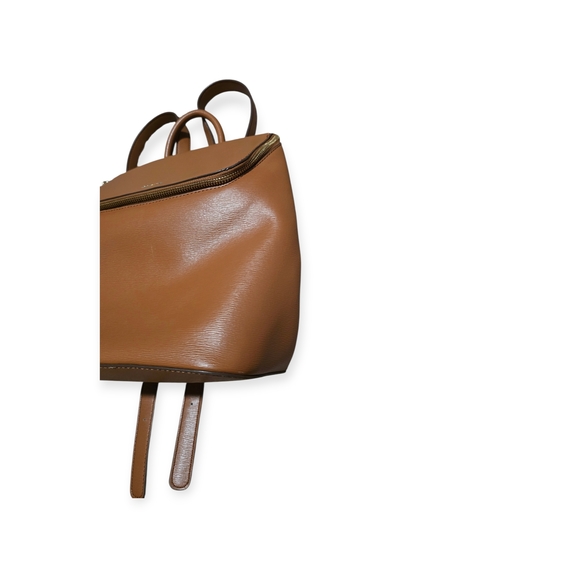 DKNY Tan Leather Backpack - Picture 3 of 9